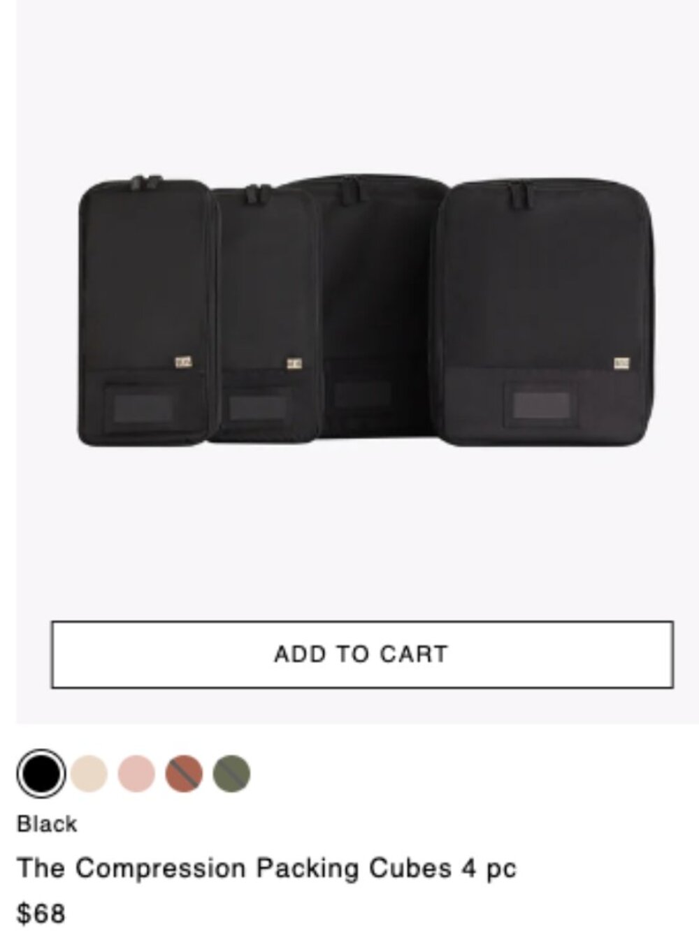 Beis The Compression Bag Packing Cubes 4 pc
